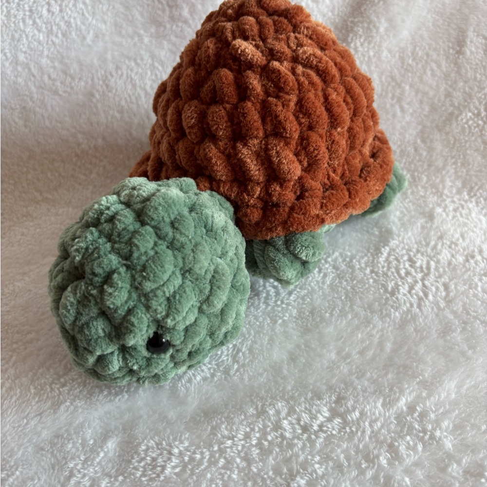 Handmade crochet turtle plushie